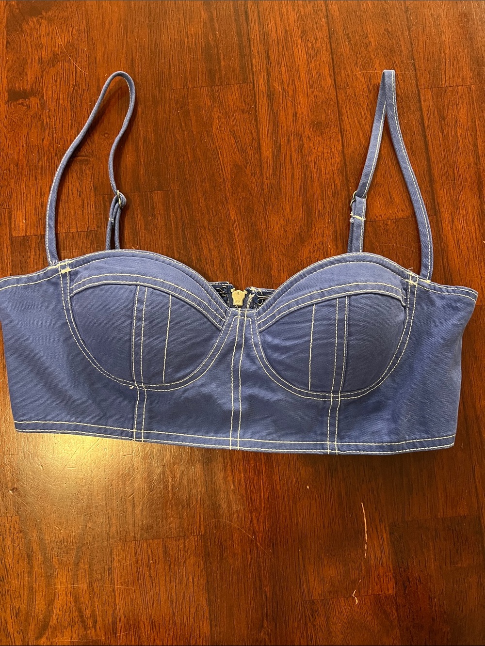 Forever 21 Navy Blue Longline Bustier Bra